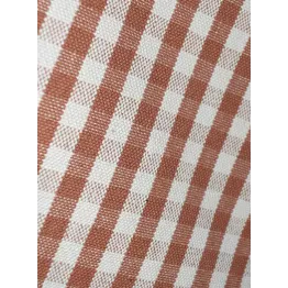 Torchon coton en vichy couleur brique