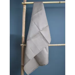 Torchon lin coton uni couleur nougat