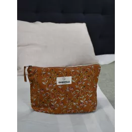 Trousse boheme noisette en coton lavé