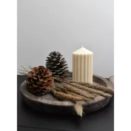 Bougie artisanale cannelée