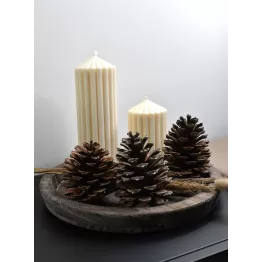 Bougie artisanale cannelée