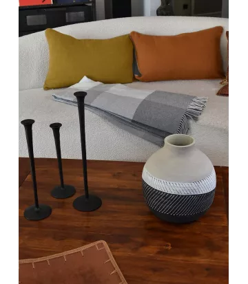 Housse de coussin 40 x 65 cm en lin couleur curry