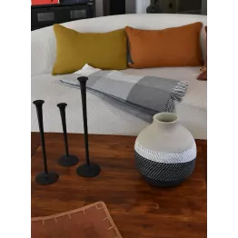 Housse de coussin 40 x 65 cm en lin couleur curry