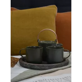 Housse de coussin 40 x 65 cm en lin couleur curry