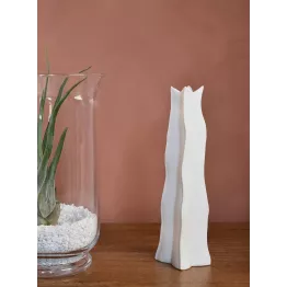 Vase soliflore blanc en porcelaine modèle VAYAM