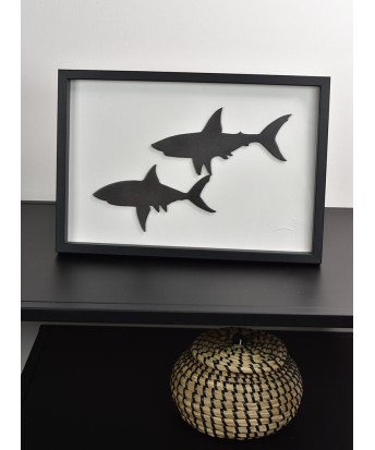 Cadre requin 30 * 20 cm noir