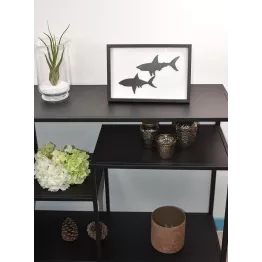 Cadre requin 30 * 20 cm noir