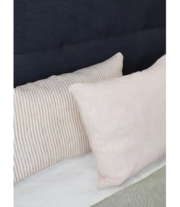 Housse de coussin pastel en lin lavé 40 x 65 cm