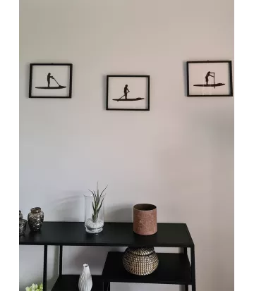 Scène de paddle sur lac sous cadre 24 * 30