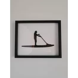 Scène de paddle sur l'eau sous cadre 24 * 30