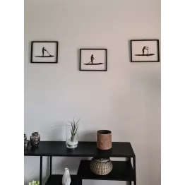 Scène de paddle sur l'eau sous cadre 24 * 30