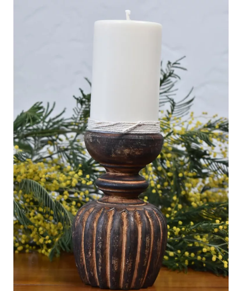 Bougeoir pour bougies pilier, chandelier en métal pour fête d'anniversaire