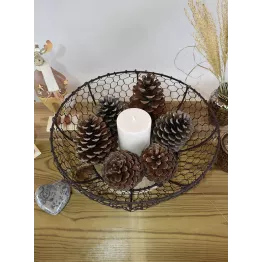 Grande corbeille grillagée pour décoration