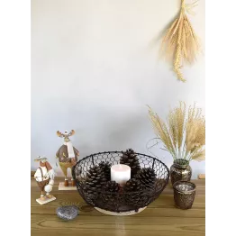Grande corbeille grillagée pour décoration