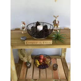 Grande corbeille grillagée pour décoration