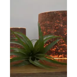 Photophore en verre mocha ocre