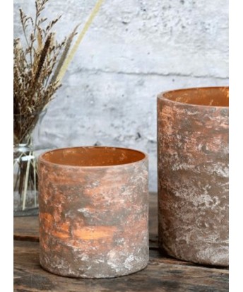 Photophore en verre mocha ocre