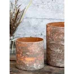 Photophore en verre mocha ocre