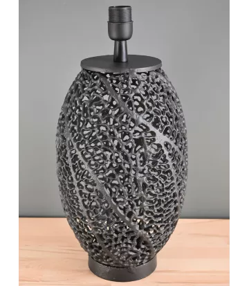 Pied de lampe métal noir modèle SINULA