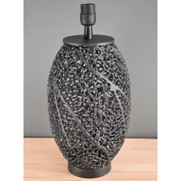 Pied de lampe métal noir modèle SINULA