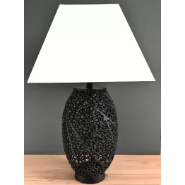 Pied de lampe métal noir modèle SINULA