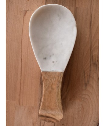 Repose cuillère marbre et bois
