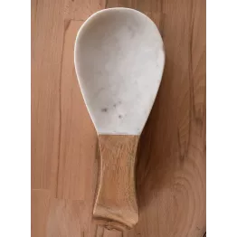 Repose cuillère marbre et bois