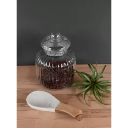 Repose cuillère marbre et bois