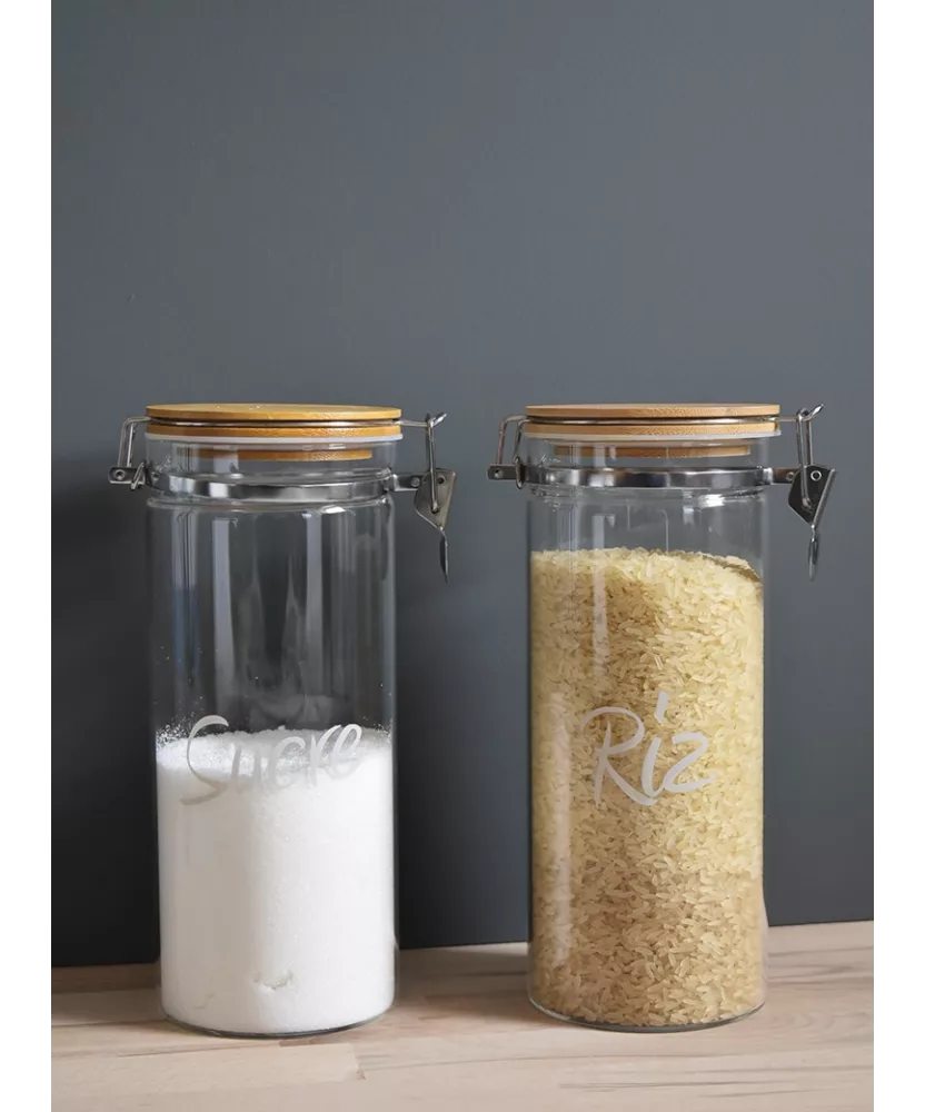 Bocal De Conservation En Verre Transparent 900 Ml Avec Couvercle En