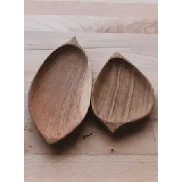 Duo de coupelles en bois naturel modèle DALBERT