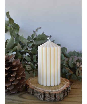 Bougie artisanale cannelée