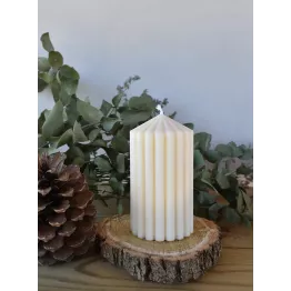 Bougie artisanale cannelée