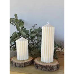 Bougie artisanale cannelée