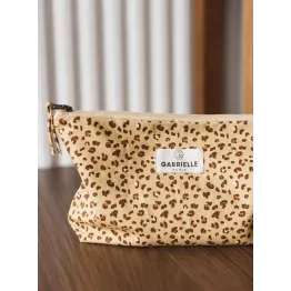 Trousse léopard en coton 25 x 15 x 5 cm