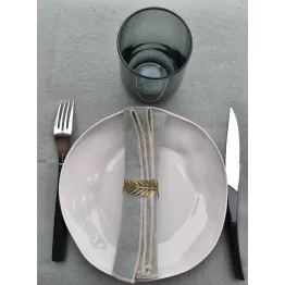 Nappe de table modèle Venise couleur sauge  160 X 250 cm