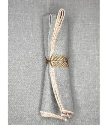 Serviette de table en lin couleur celadon 40 x 40 cm