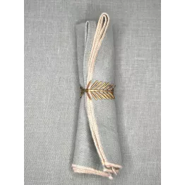 Serviette de table en lin couleur celadon 40 x 40 cm