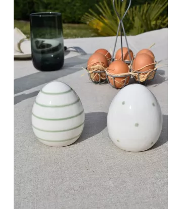 Duo d’œufs de pâques en céramique