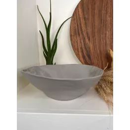 Petit saladier en grès gris acier