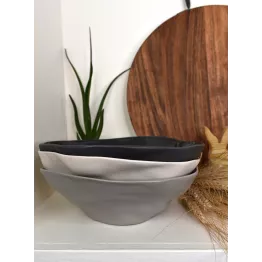 Petit saladier en grès gris acier