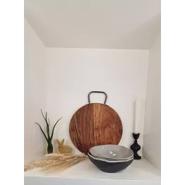 Petit saladier en grès gris acier