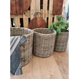 Ensemble de 3 paniers en rotin