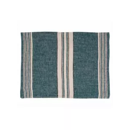 Set de table lin modèle Zonza bleu de Prusse