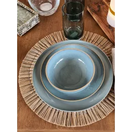 Set de table rond en roseaux