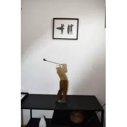 Décoration murale bois avec surfers 24 * 30 cm