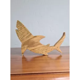 Décoration requin en bois recyclé