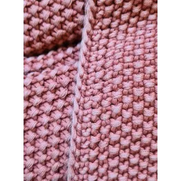 Plaid tricot rouge cuivré en coton 130 * 170 cm