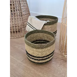 Duo de paniers en jonc de mer