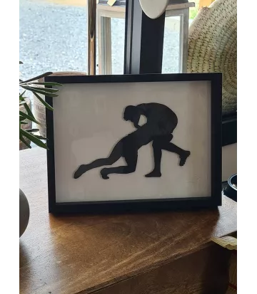 Plaquage joueurs rugby. Cadre 18 * 24