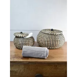 Petite panière de rangement avec couvercle